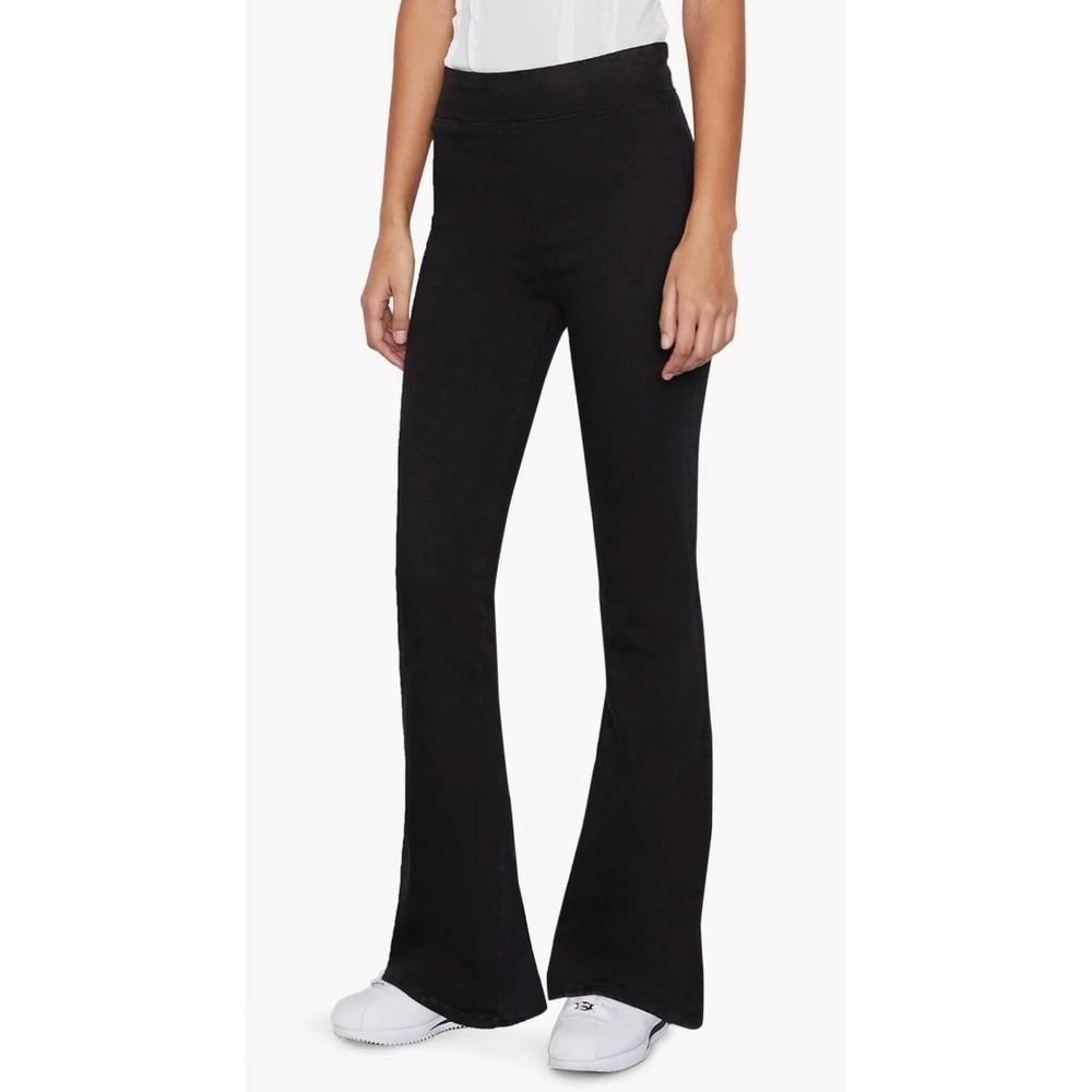 FRAME‎ The Jet Set Flare Pull-On Jeans Sheen Noir Women Size 2 Casual